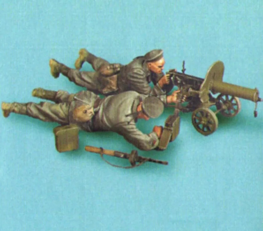 1/35 WWI Machine Gun Crew, 2 Figures, Resin Model Figure Kit, Unassembled and Unpainted