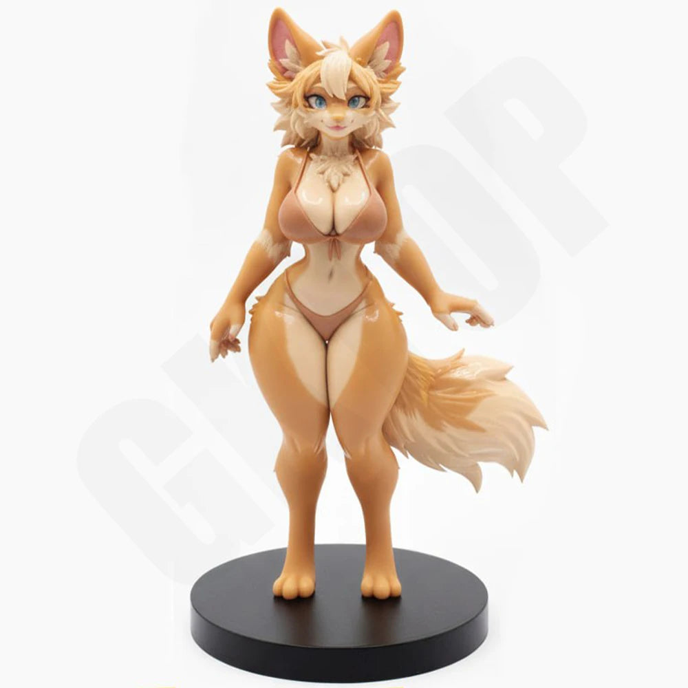 1/24 Anthropomorphic Fox, Resin Model Figure Kit, Fantasy Theme, Unassembled and Unpainted