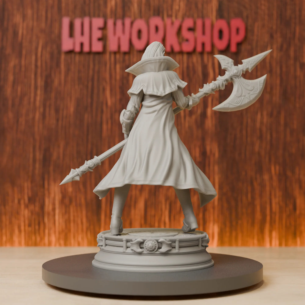 75mm Half-Orc Fighter, Resin Model Figure Kit, Fantasy Theme, Unassembled and Unpainted