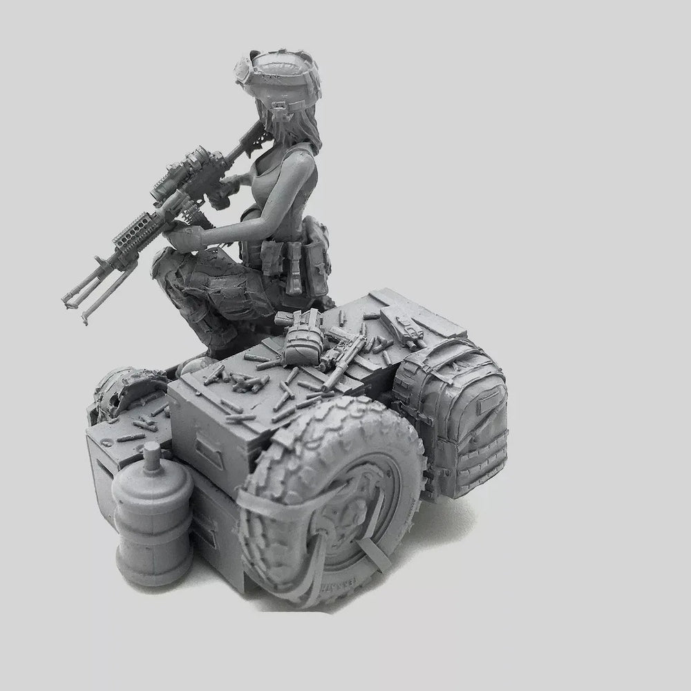 1/35 Modern American Female Soldier, Resin Model Figure Kit, Unassembled and Unpainted