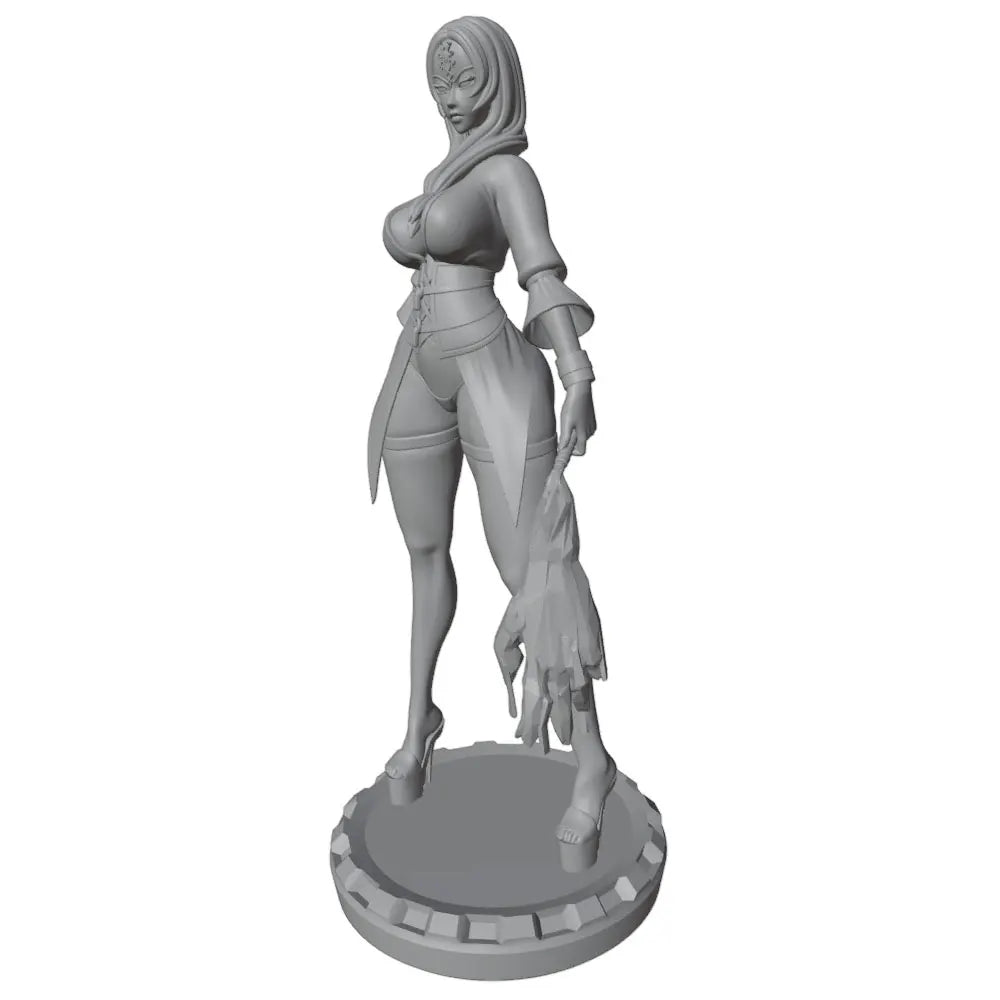 1/24 Hooded Warrior in Tactical Armor with Flame Blade, Resin Model Figure Kit, Anime Theme, Unassembled and Unpainted