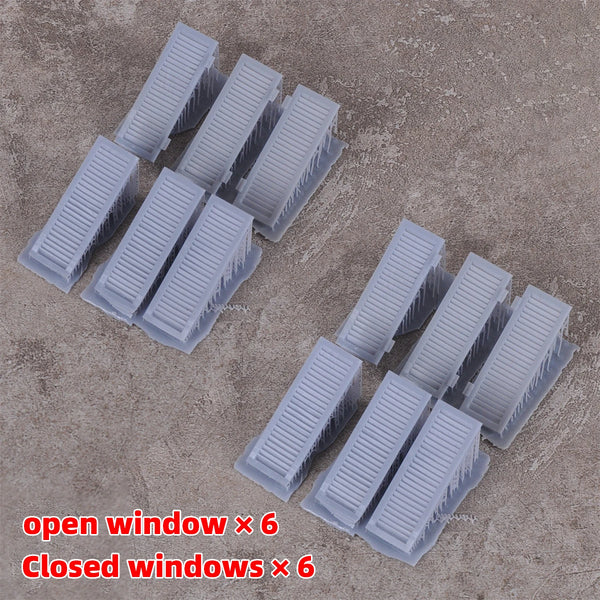 1/35 Shuttered Windows & Roof Brackets, Resin Model Accessory Kit, Historical Theme, Unpainted