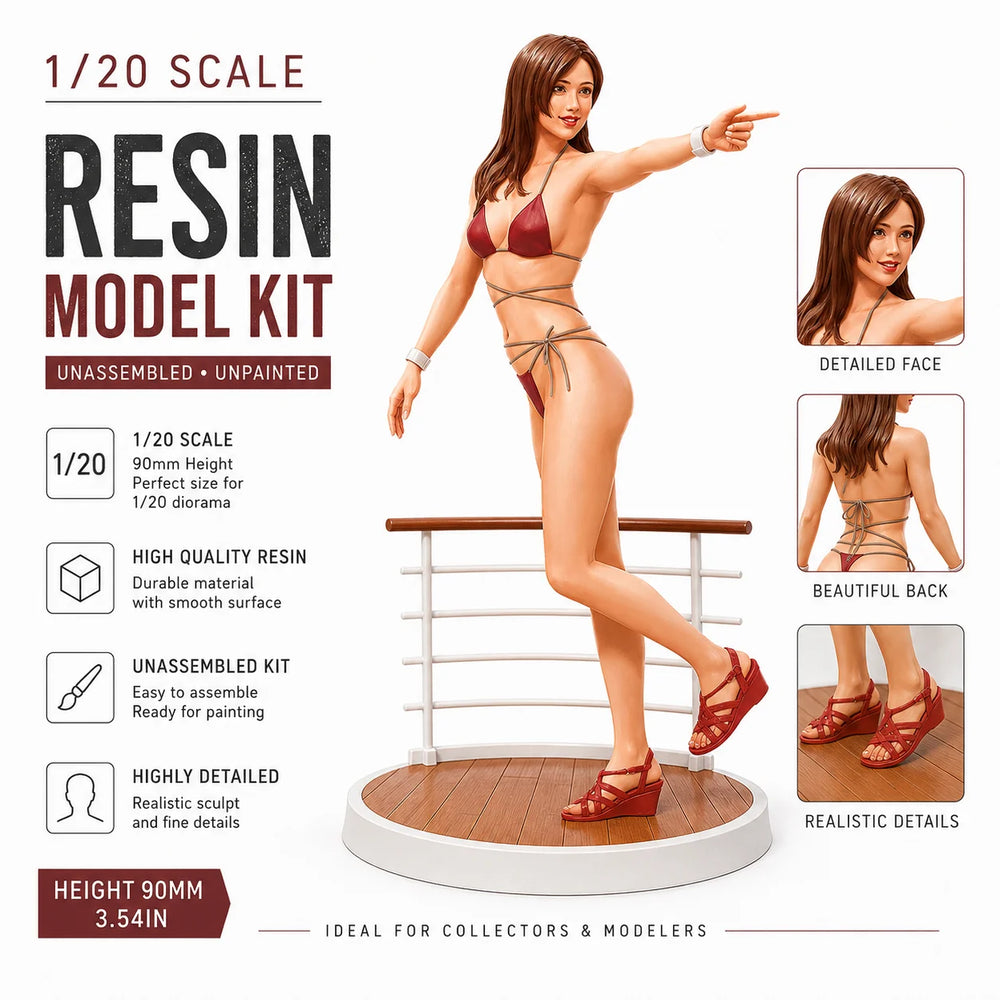 1/20 Girl, Resin Model Figure Kit, Anime Theme, Unassembled and Unpainted
