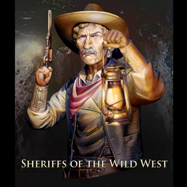 1/10 Western Sheriff, Resin Model Bust Kit, Historical Theme, Unassembled and Unpainted