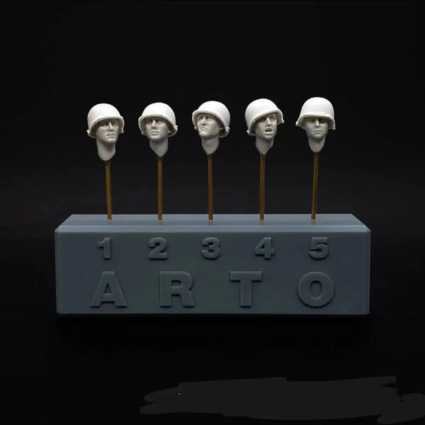 1/35 WWI Soldier Heads & Torsos, 5 Figures, Resin Model Figure Kit, Unassembled and Unpainted