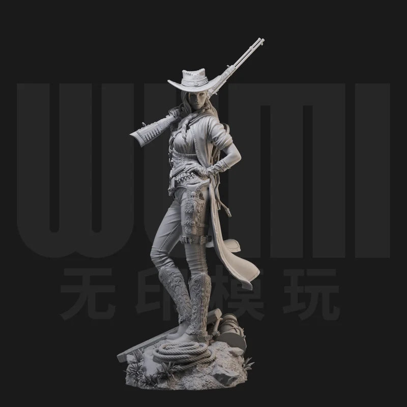1/24 Western Cowgirl Shooter, Resin Model Figure Kit, Historical Theme, Unassembled and Unpainted