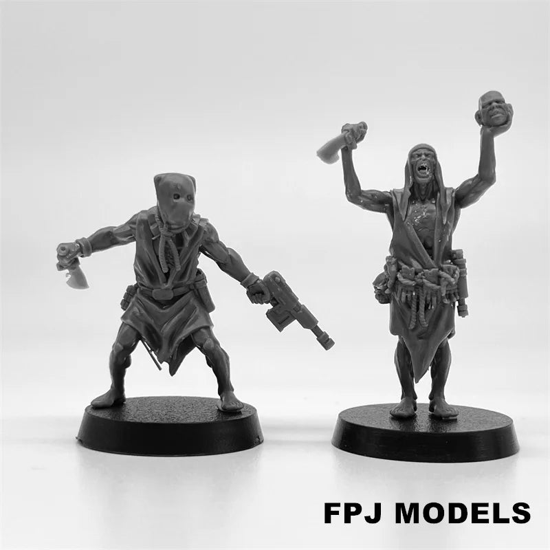 28mm Corrupted Guard Fanatics, 20 Figures, Resin Model Figure Kit, Fantasy Theme, Unassembled and Unpainted