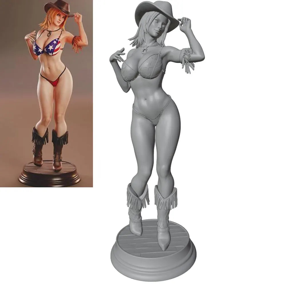 1/24 Pin-Up Warrior Girl, Resin Model Figure Kit, Unassembled and Unpainted