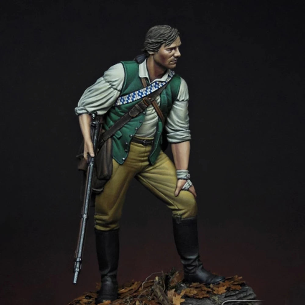 75mm American Minuteman Lexington 1775, Resin Model Figure Kit, Military Theme, Unassembled and Unpainted
