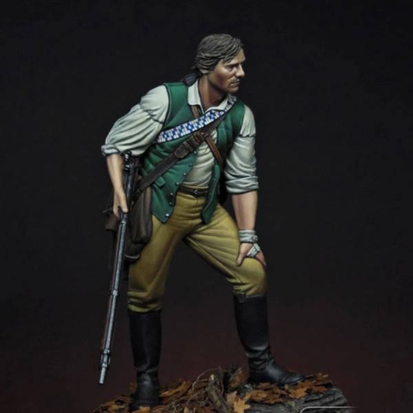 75mm American Minuteman Lexington 1775, Resin Model Figure Kit, Military Theme, Unassembled and Unpainted