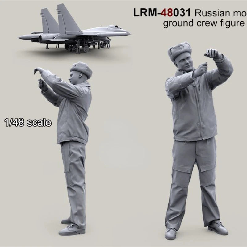 1/48 Modern Russian Ground Crew, 14 Figures, Resin Model Figure Kit, Unassembled and Unpainted