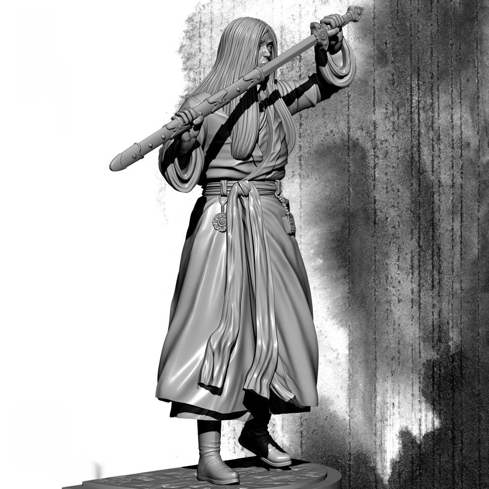 1/32 Jianghu Swordsman, Resin Model Figure Kit, Fantasy Theme, Unassembled and Unpainted