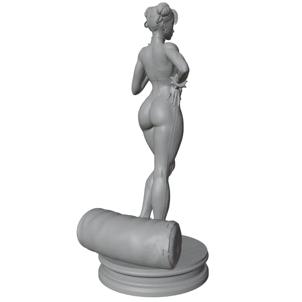 75mm Vintage Female with Peace Sign, Resin Model Figure Kit, Unassembled and Unpainted