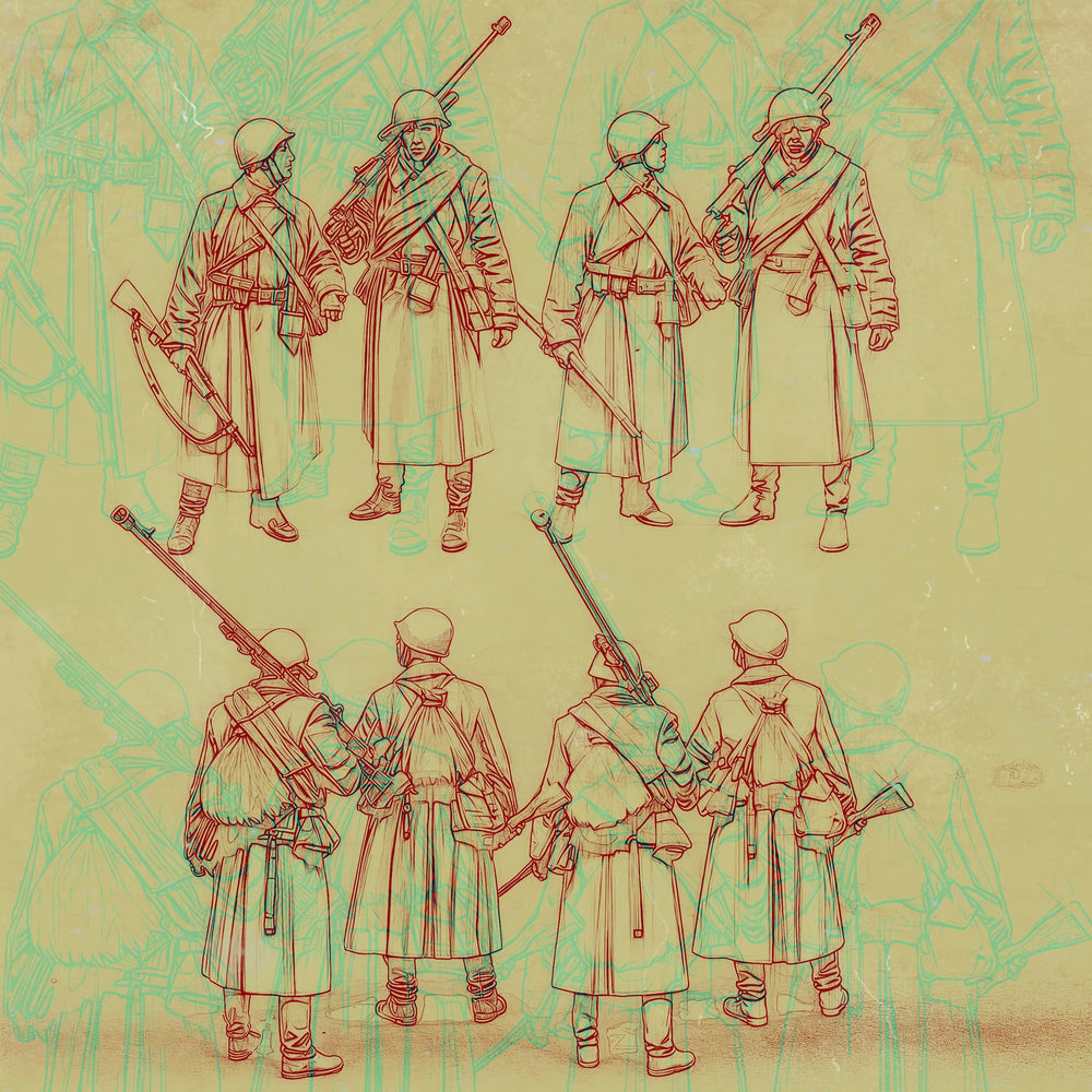 1/35 WWI German and Allied Infantry Squad, 8 Figures, Resin Model Figure Kit, Unassembled and Unpainted