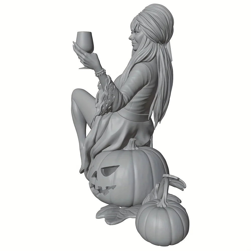 75mm Woman with Books, Resin Model Figure Kit, Fantasy Theme, Unassembled and Unpainted