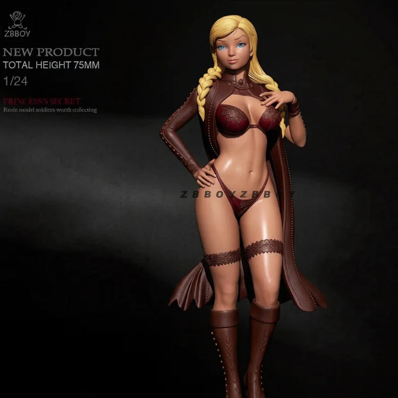 1/24 Female Fantasy Pinup, 2 Figures, Resin Model Figure Kit, Unassembled and Unpainted