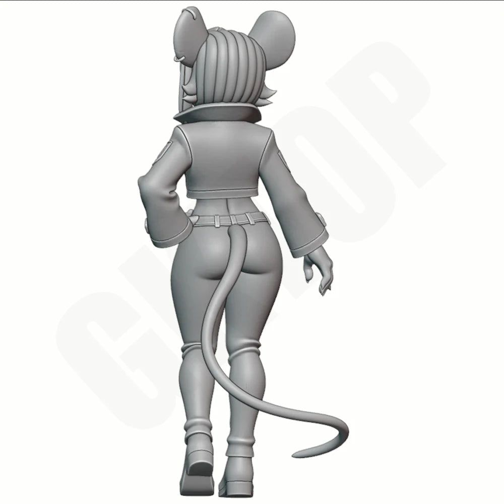 1/24 Anthropomorphic Mouse Character, Resin Model Figure Kit, Unassembled and Unpainted