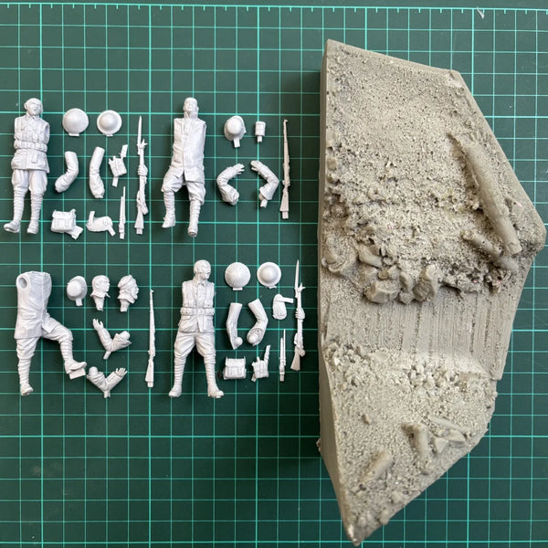 1/32 WWI Swiss Soldiers, 6 Figures, Resin Model Diorama Kit, Unassembled and Unpainted
