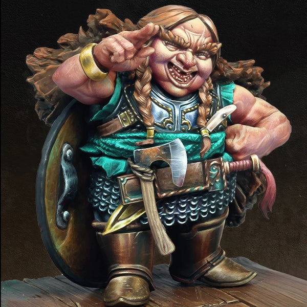 70mm Female Warrior Evelina, Resin Model Figure Kit, Fantasy Theme, Unassembled and Unpainted