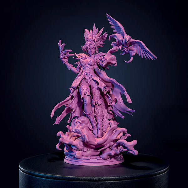 75mm Demon-Angel Female, Resin Model Figure Kit, Fantasy Theme, Unassembled and Unpainted