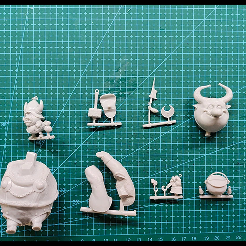 1/32 Demon & Devil Creatures, 4 Figures, Resin Model Diorama Kit, Fantasy Theme, Unassembled and Unpainted
