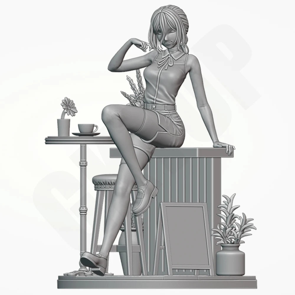 1/24 Girl Modern Interior, Resin Model Diorama Kit, Anime Theme, Unassembled and Unpainted