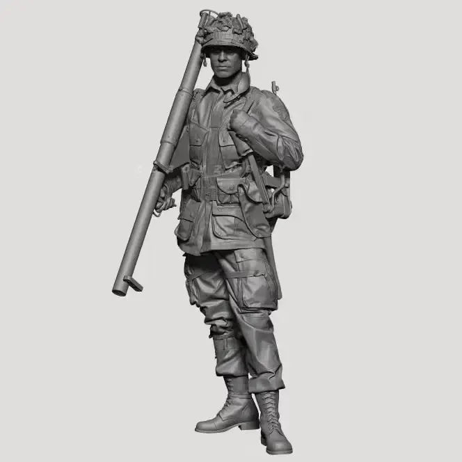 1/35 Modern German Infantryman with Rifle, Resin Model Figure Kit, Unassembled and Unpainted