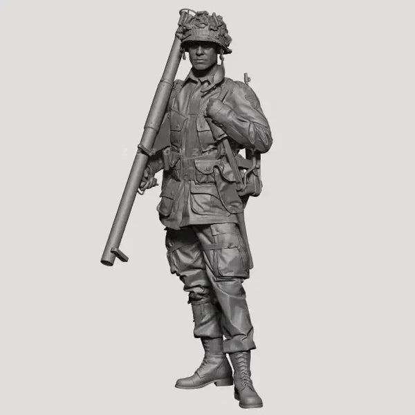 1/35 Modern German Infantryman with Rifle, Resin Model Figure Kit, Unassembled and Unpainted