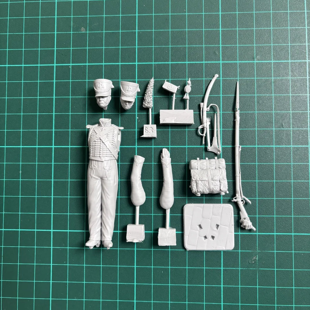 75mm Napoleonic French Marine Infantry Private, Resin Model Figure Kit, Unassembled and Unpainted