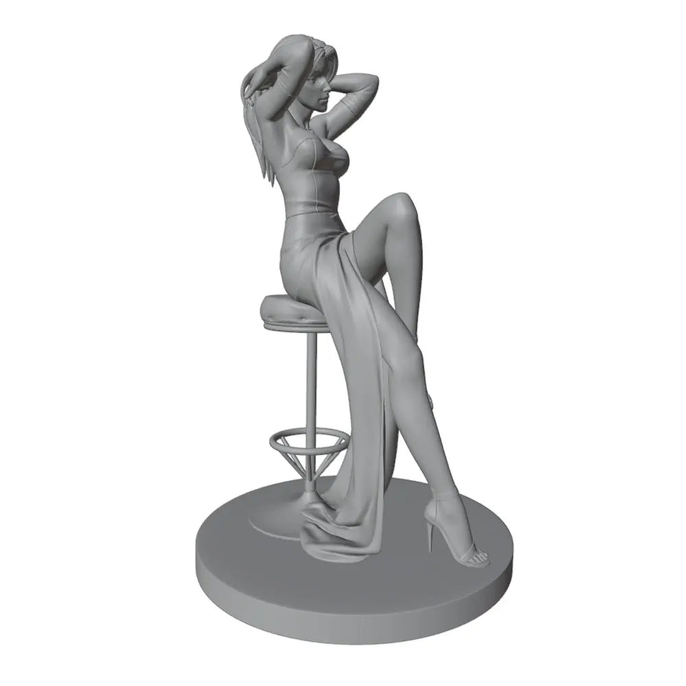 1/24 Female in Blue Outfit, Resin Model Figure Kit, Unassembled and Unpainted