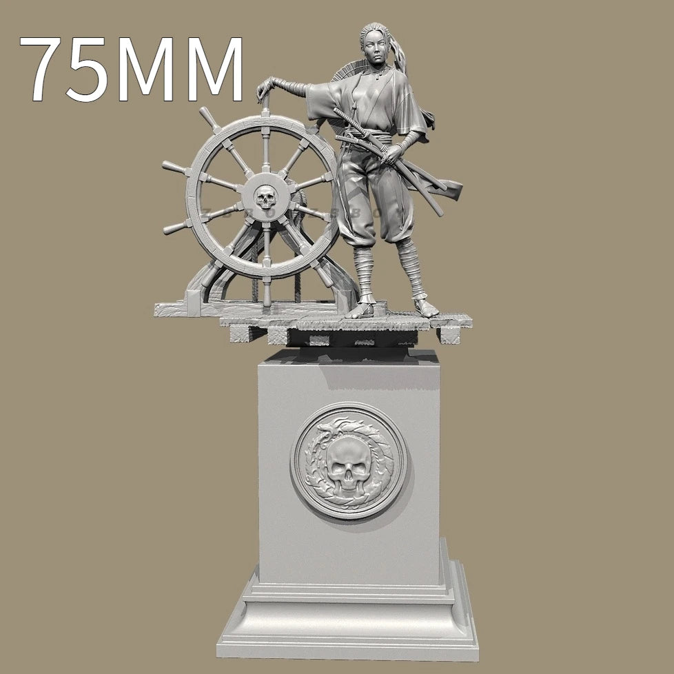38mm Caribbean Pirate Warrior, Resin Model Figure Kit, Fantasy Theme, Unassembled and Unpainted