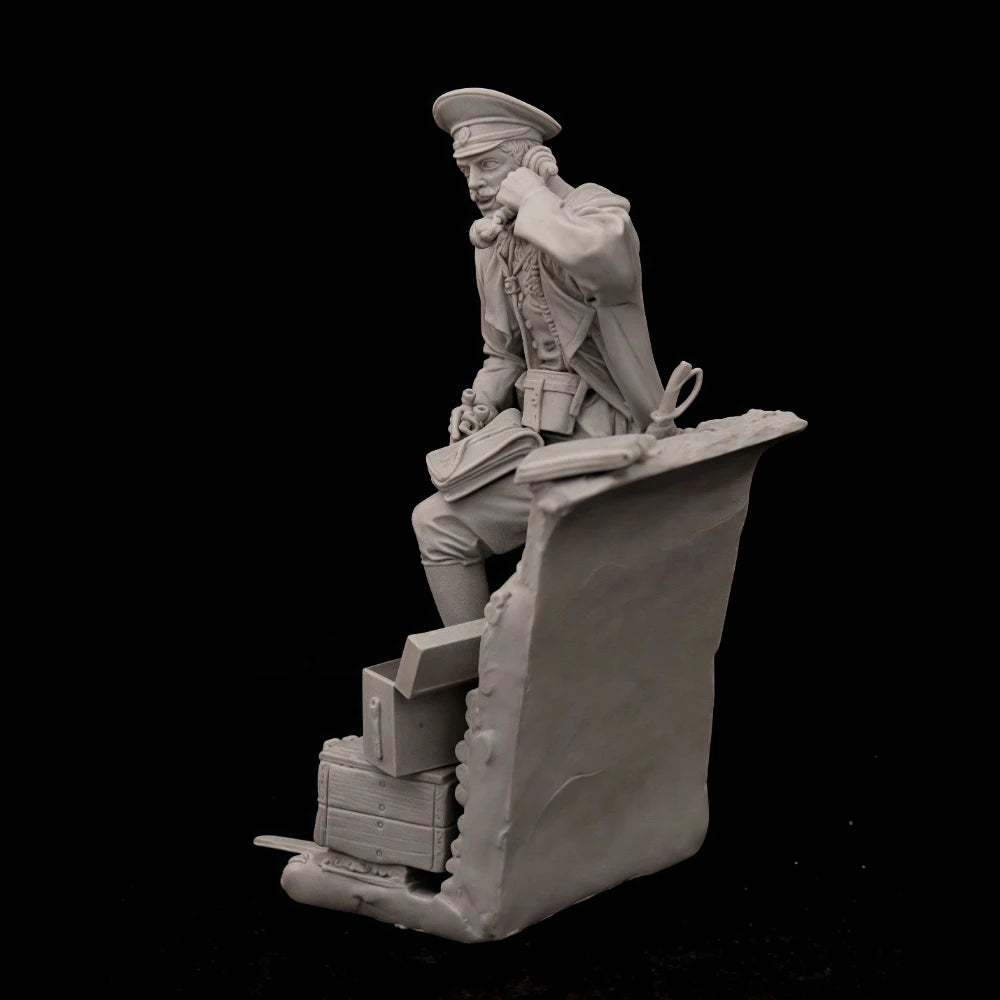 75mm Cold War Soviet Officer, Resin Model Figure Kit, Unassembled and Unpainted