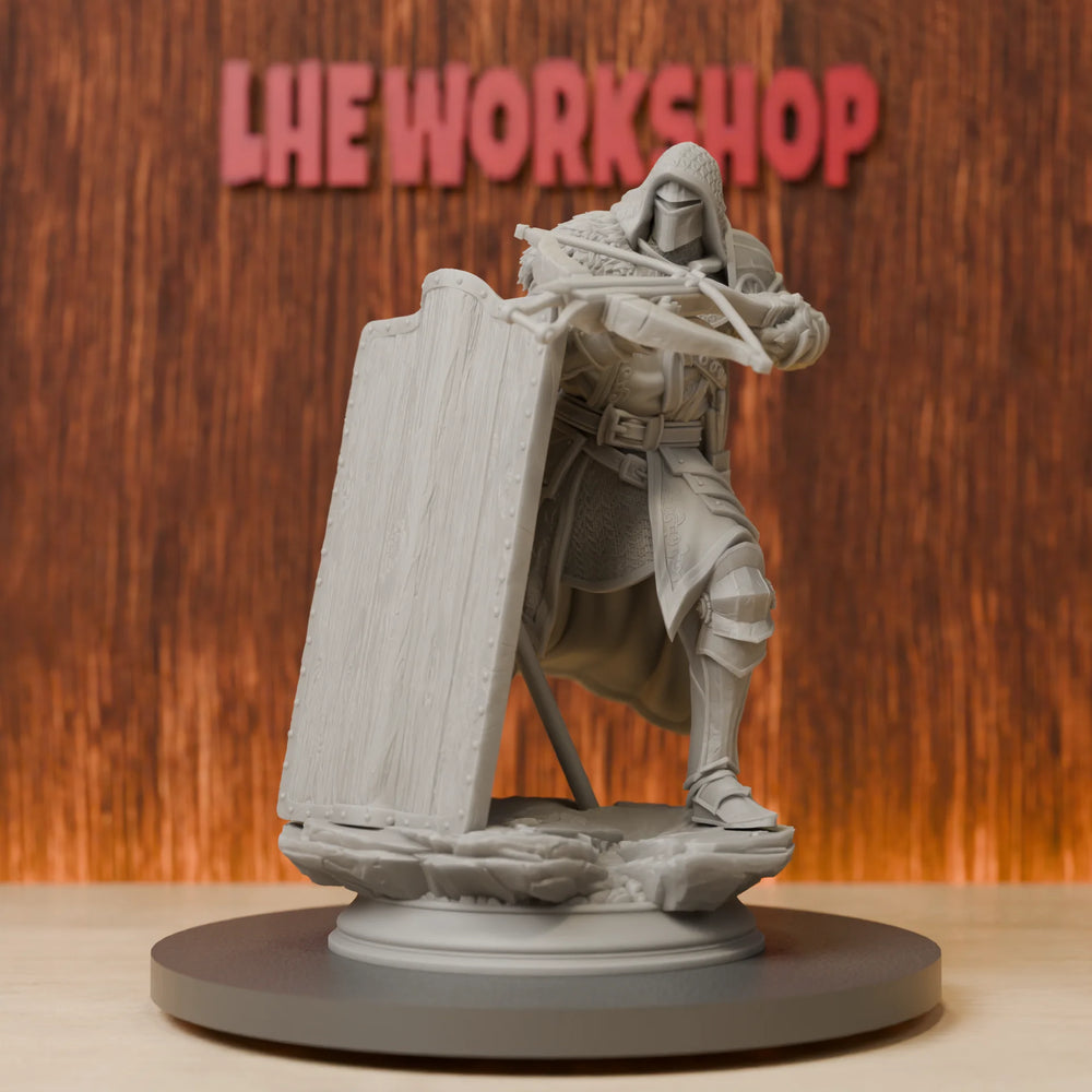 75mm Medieval Crossbowman, Resin Model Figure Kit, Unassembled and Unpainted