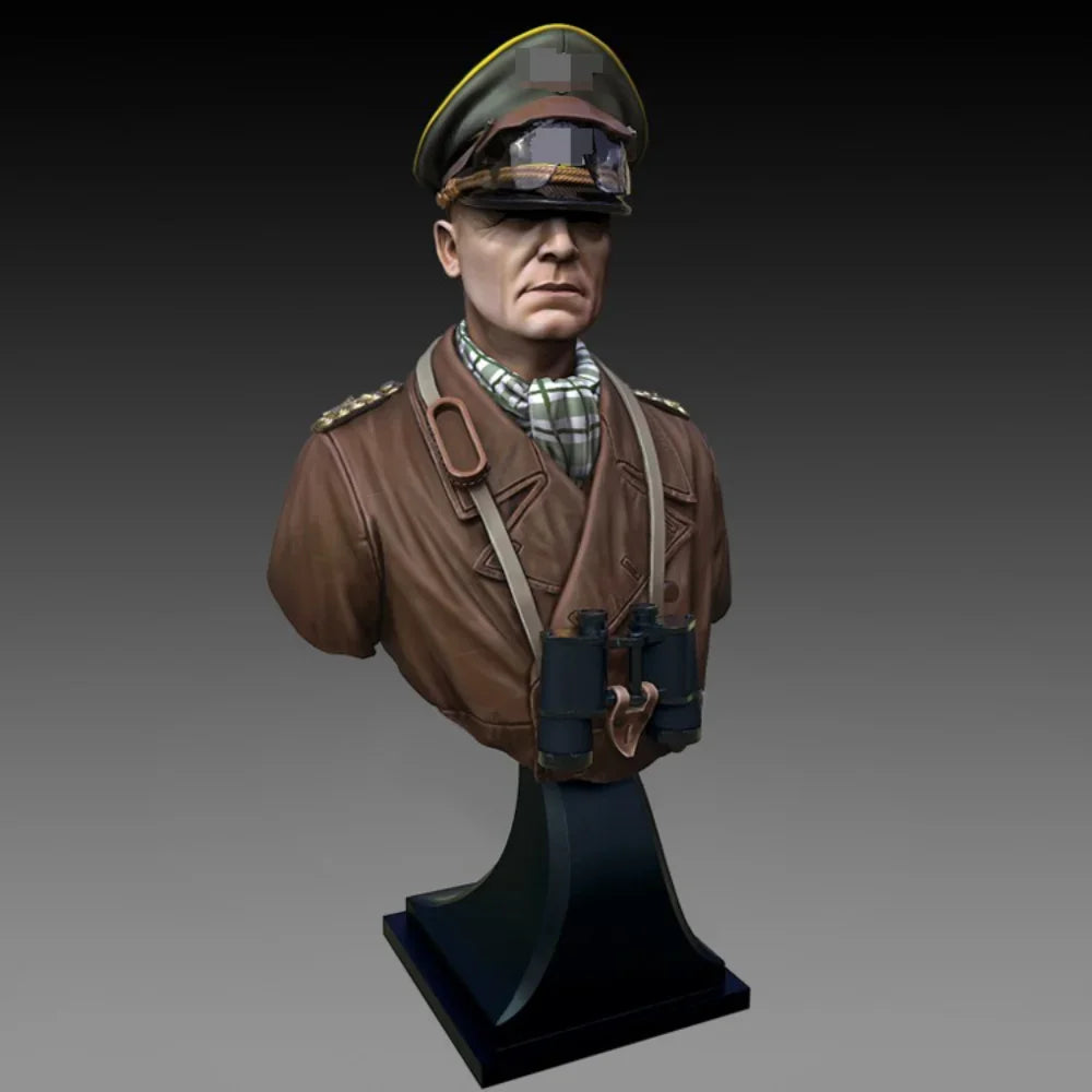 1/16 WWII Officer, Resin Model Bust Kit, Unassembled and Unpainted