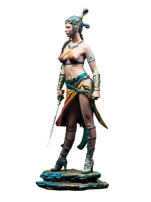 1/32 Female Elf Warrior, Resin Model Figure Kit, Fantasy Theme, Unassembled and Unpainted