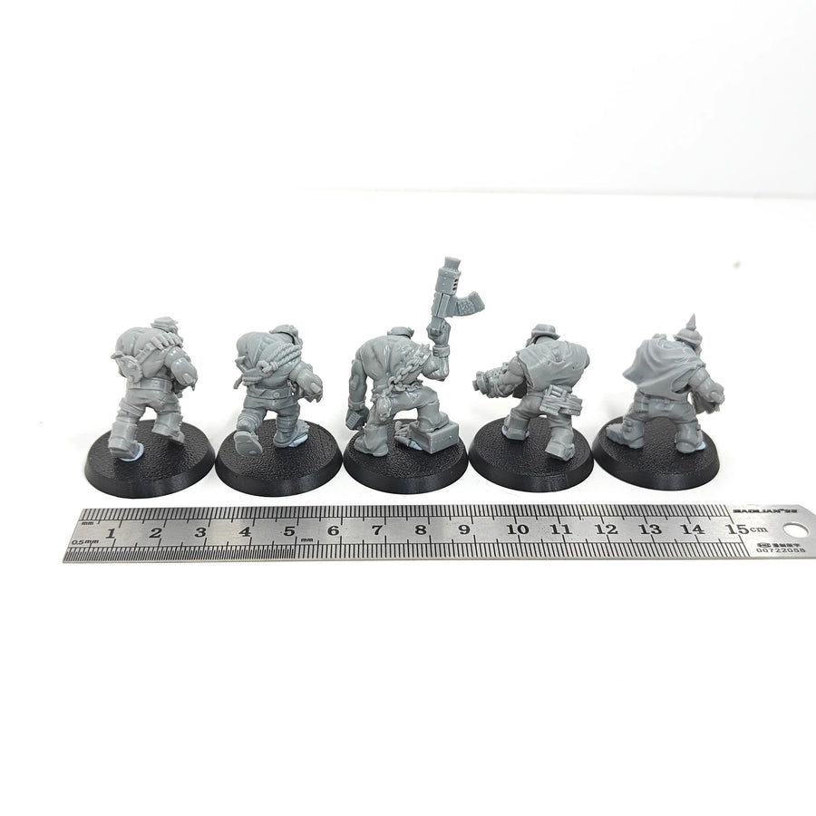 Fantasy Orc Warrior Squad 45mm Resin Figures Set - resin model view 4