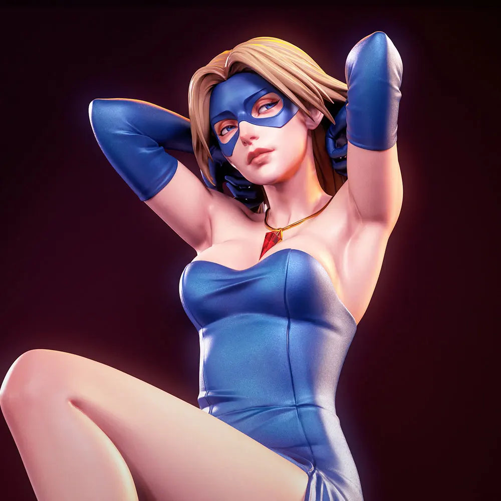 1/24 Female in Blue Outfit, Resin Model Figure Kit, Unassembled and Unpainted