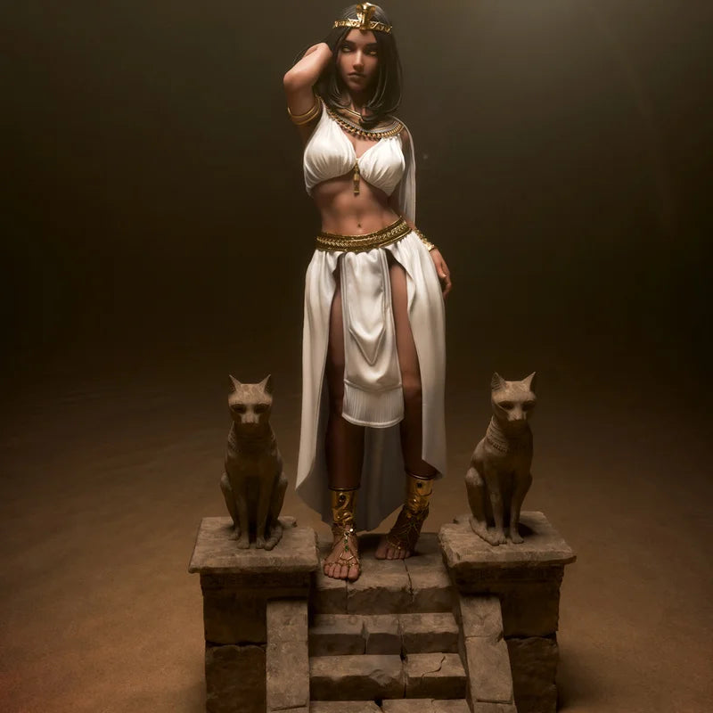 75mm Ancient Queen of Egypt, Resin Model Figure Kit, Unassembled and Unpainted