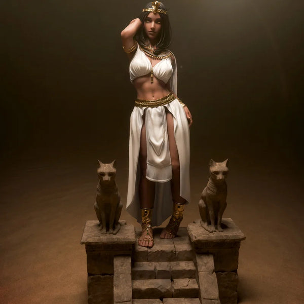 75mm Ancient Queen of Egypt, Resin Model Figure Kit, Unassembled and Unpainted