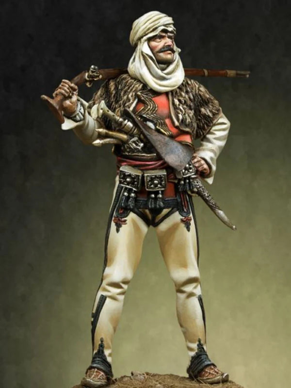 75mm Medieval Hajduk Serb Warrior, Resin Model Figure Kit, Unassembled and Unpainted