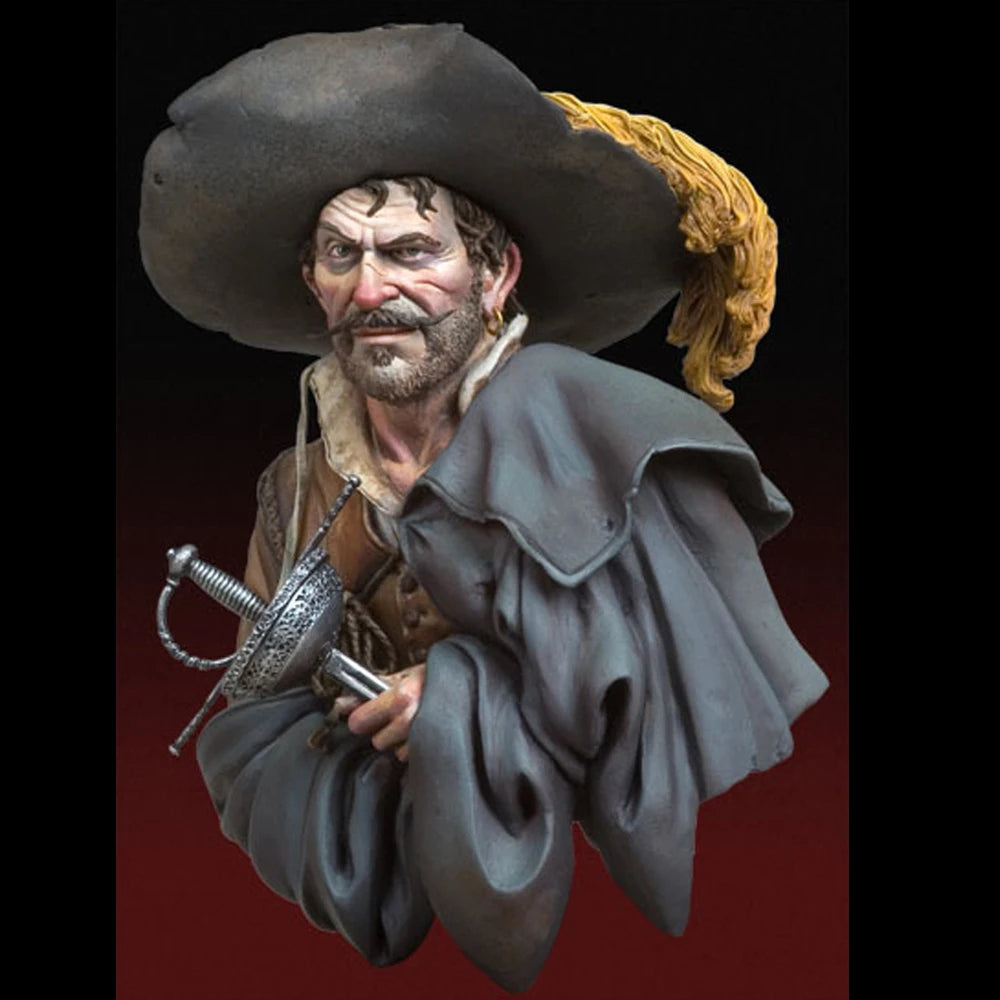 1/10 Pirate Looter, Resin Model Bust Kit, Historical Theme, Unassembled and Unpainted