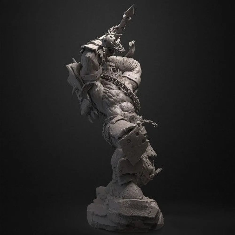 Chief Blackhand Orc Warlord, Resin Model Figure Kit, Fantasy Theme, Unassembled and Unpainted