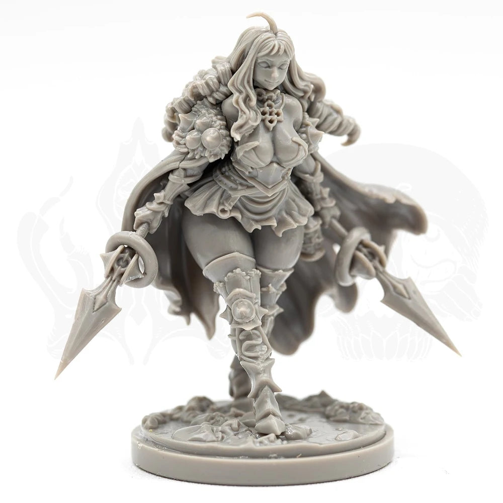 38mm Female Sorceress Warrior, Resin Model Figure Kit, Fantasy Theme, Unassembled and Unpainted
