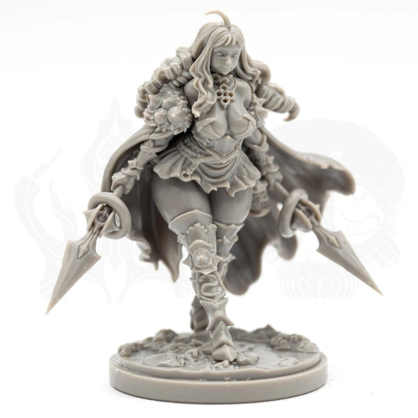 38mm Female Sorceress Warrior, Resin Model Figure Kit, Fantasy Theme, Unassembled and Unpainted