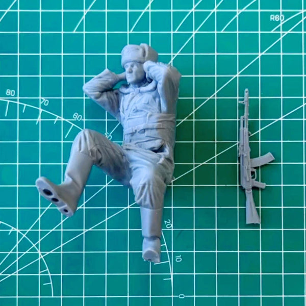 1/16 Modern Russian Internal Troops Mortar Crew, 4 Figures, Resin Model Figure Kit, Unassembled and Unpainted