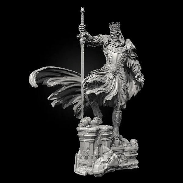 75mm Medieval Undead King, Resin Model Figure Kit, Unassembled and Unpainted