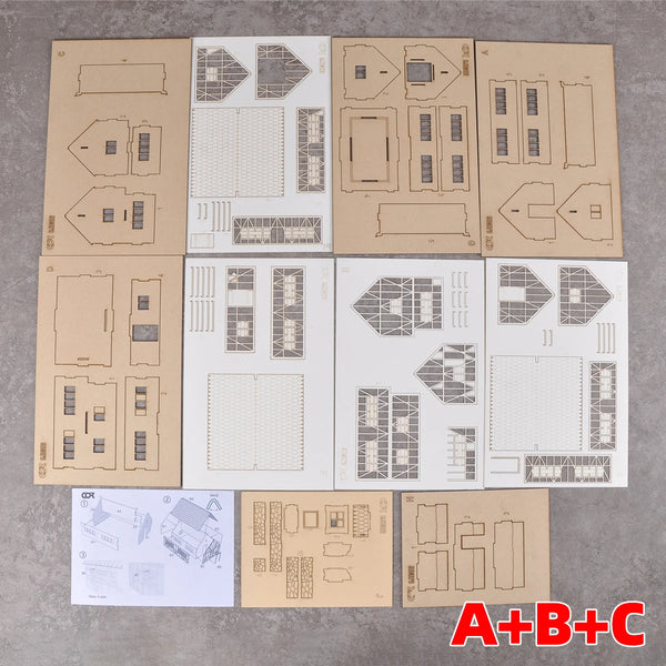 1/72 European Rural Farm Buildings, Resin Model Diorama Kit, Historical Theme, Unassembled and Unpainted