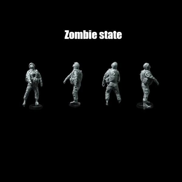 1/35 Modern Zombie Soldier, Resin Model Figure Kit, Unassembled and Unpainted
