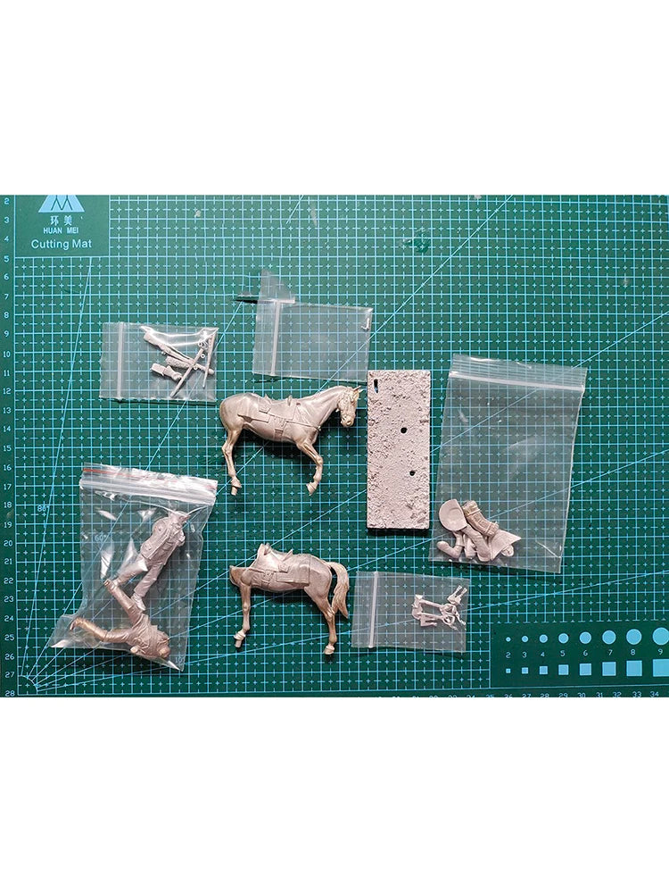 1/32 Napoleonic Cavalry Officers, 3 Figures, Resin Model Figure Kit, Unassembled and Unpainted