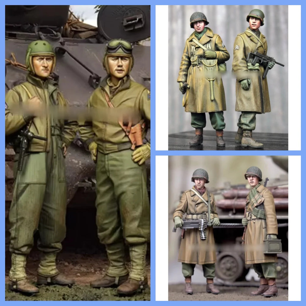 1/35 WWII German Wehrmacht, 6 Figures, Resin Model Figure Kit, Unassembled and Unpainted